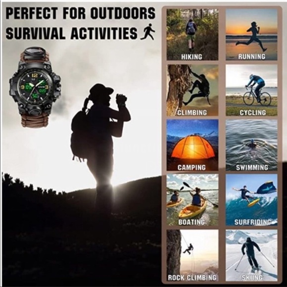 - 23-in-1 Survival Military Digital Watch, Mens Tactical Multi-Functional … NEW - Picture 6 of 12
